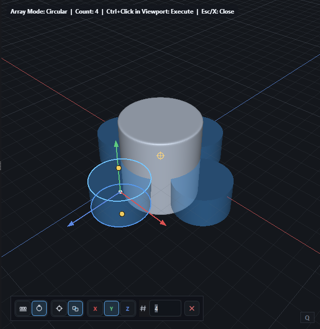 Array UI in Viewport