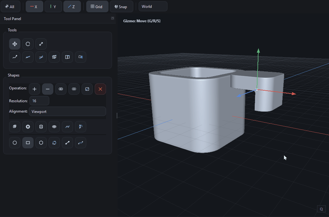 Boolean operations with objects